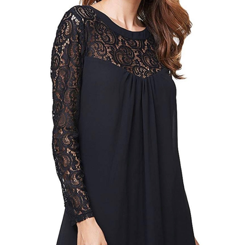 NEW! Lace Casual Chiffon Dress